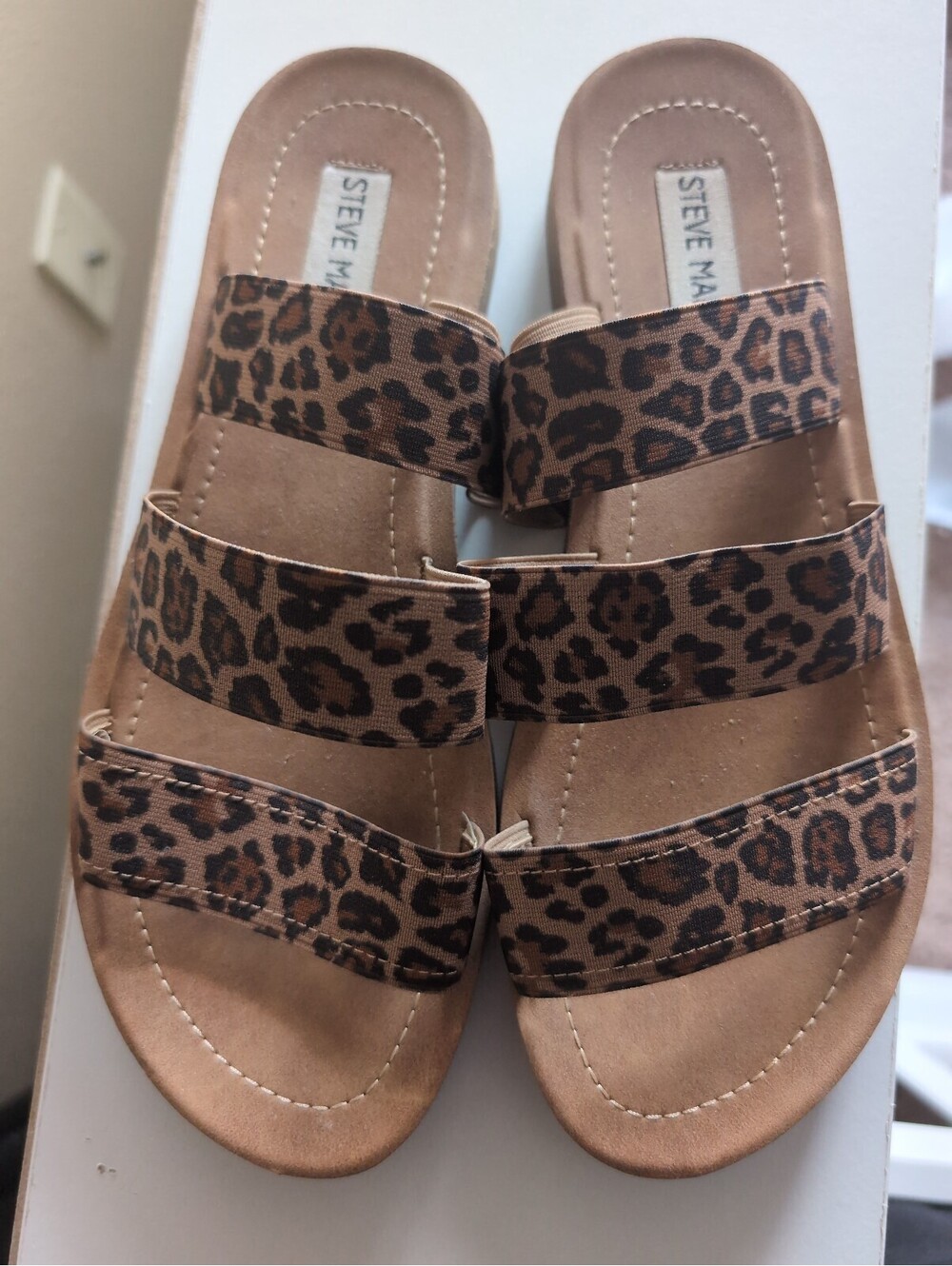 Steve Madden Leopard Print Strappy Sandals